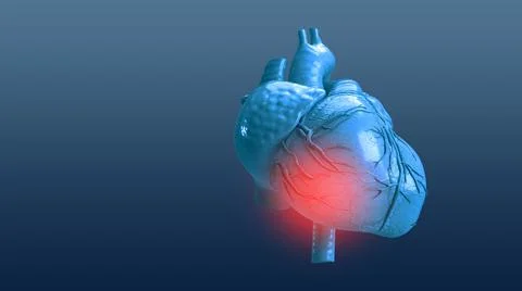 Heart disease attack red dot problem medical treatment health care cardiology Stock Illustration