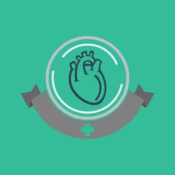 Heart disease logo vector icon design Stock Illustration