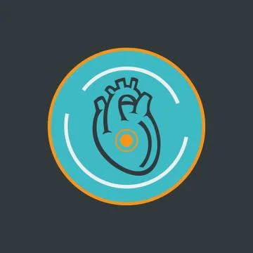 Heart disease logo vector icon design Stock Illustration