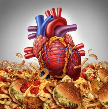 Heart disease risk Stock Illustration