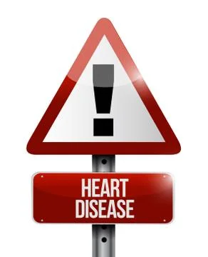 Heart disease road sign illustration design Stock Illustration