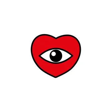 Heart doodle icon Illustrazione stock