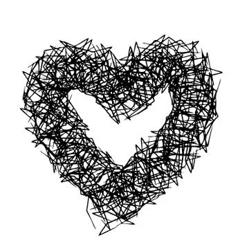 Heart doodle 스톡 일러스트