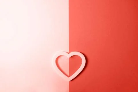 Heart on the double colored background. Stock Photos
