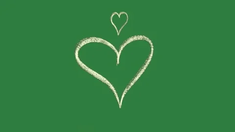 Heart drawing of cartoonish Stock Footage 335978749