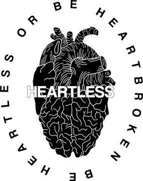 Heart drawn with slogan Stock Illustration