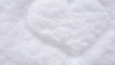 The heart drawn in the snow Stock Footage 148101998