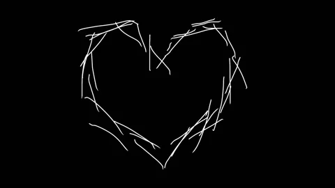 Heart is drawn in stop motion Video stock 221784409