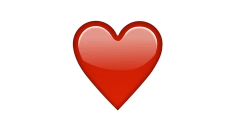 Heart emoji pops on screen (centre) then breaks – w/matte – social media Stock Footage 122836655