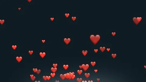 Heart Emojis Flying up Stock Footage 119065103