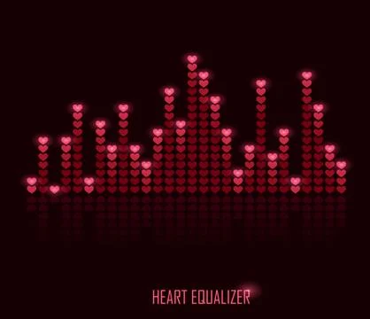 Heart equalizer Stock Illustration