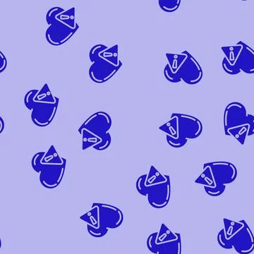 Heart exclamation point glyph vector seamless pattern Illustrazione stock