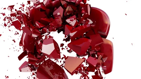 Heart explosion in slow motion Stock Footage