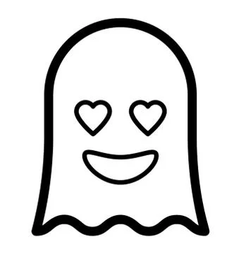 Heart Eyes Ghost Stock Illustration