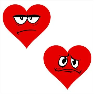 Heart Face Expressions Stock Illustration