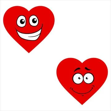 Heart Face Expressions Stock Illustration