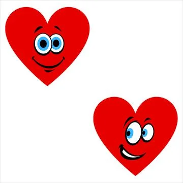 Heart Face Expressions Stock Illustration
