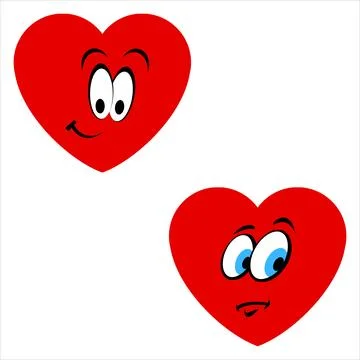 Heart Face Expressions Stock Illustration
