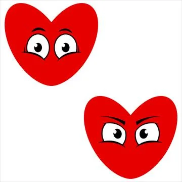 Heart Face Expressions Stock Illustration