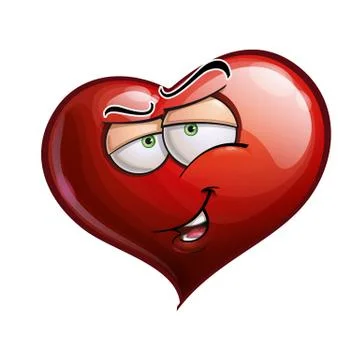 Heart faces - hey you. Stock Illustration