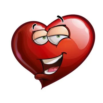 Heart faces - hi. Stock Illustration