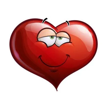 Heart faces - in love Stock Illustration