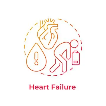 Heart failure gradient outline concept icon Stock-Illustration