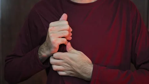 Heart failure in a man. Heart attack. Heart, pain, attack, infarction 動画素材 337847516