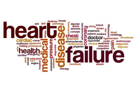 Heart failure word cloud Stockillustratie