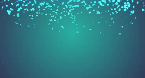 Heart Fall Down On Blue Background Stock Footage 231219989