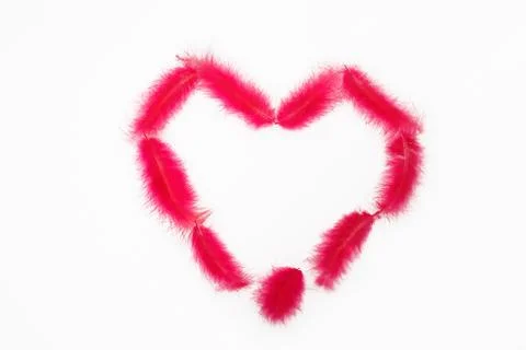Heart from feathers Stock Photos