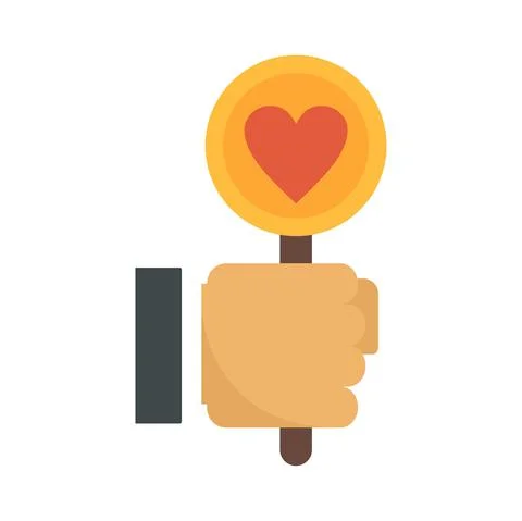 Like heart feedback icon flat isolated vector Stock Illustration