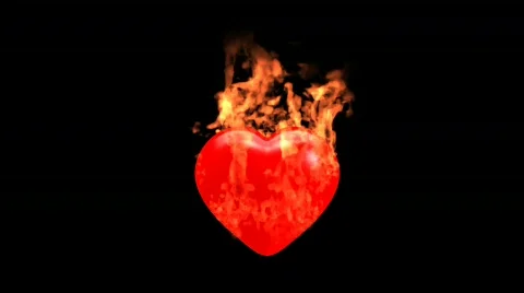 Heart on fire - CGI Stock Footage 612097