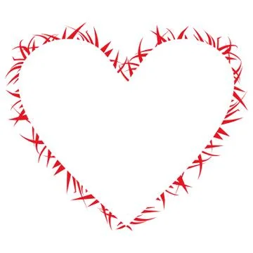 Heart in fire Stock Illustration