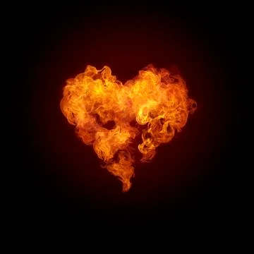 Heart in Fire Stock Illustration