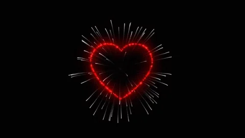 Heart Fireworks Animations | Stock Video | Pond5