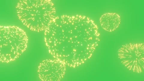 Heart Fireworks Green Screen Video Overlay Stock Footage 344733047