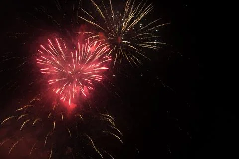 Heart from fireworks 写真素材