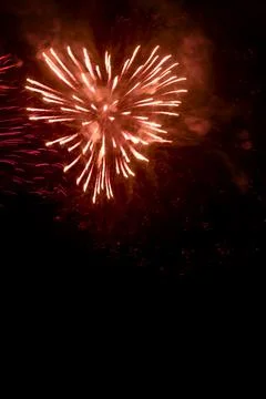 Heart from fireworks Stock Photos