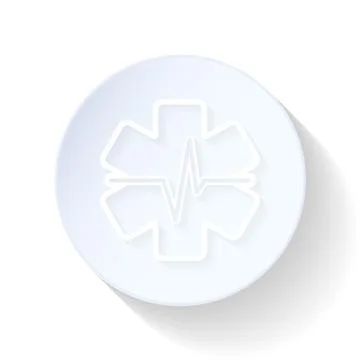 Heart First Aid thin lines icon Stock Illustration