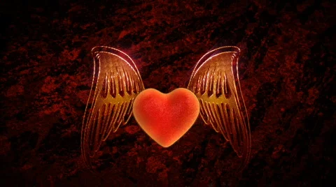 Heart flame 3d animation Stock Footage 334165