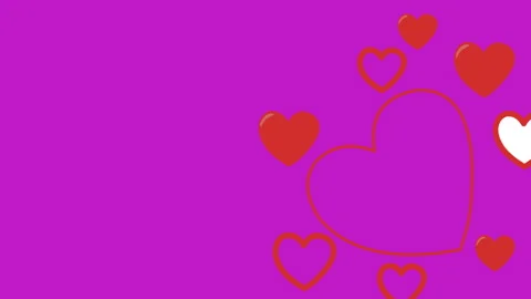 Heart Flash Light Animation on Purple Background Vídeos de archivo 334986793