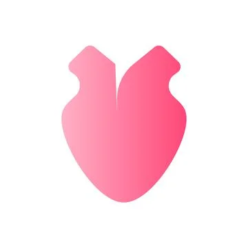 Heart flat gradient two-color ui icon Illustrazione stock