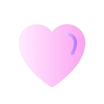 Heart flat gradient two-color ui icon Illustrazione stock