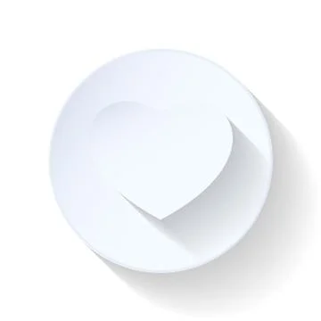 Heart flat icon Stock Illustration