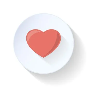 Heart flat icon Stock Illustration