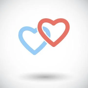Heart flat icon Stock Illustration