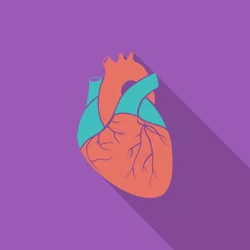 Heart flat icon Stock Illustration
