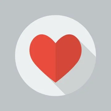 Heart Flat Icon Stock Illustration