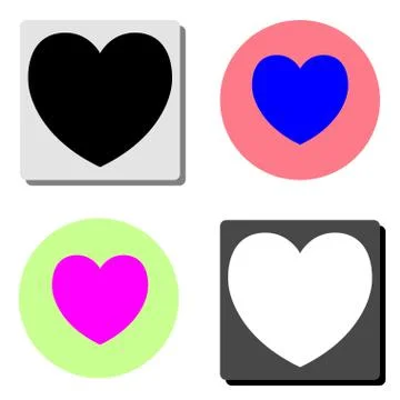Heart. flat vector icon Stock Illustration